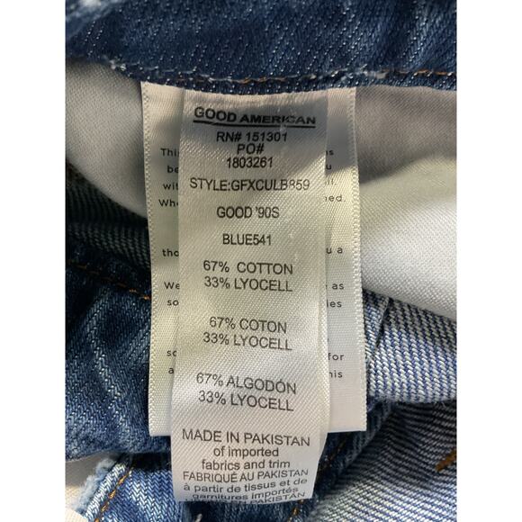 Good American 'Good '90s' Blue Relaxed Denim Jeans Size OS - NWT - Picture 4 of 4